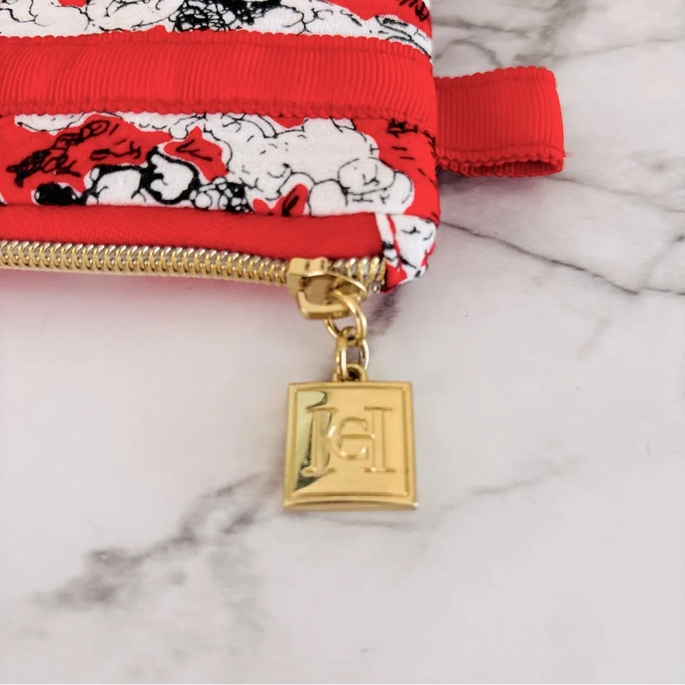 Carolina Herrera Neiman Marcus‎ Target Cosmetic Jewelry Pouch Dog Theme Zip
